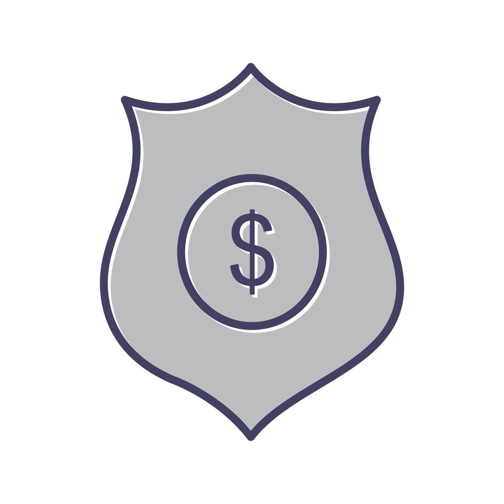 icono de vector de insignia de dólar