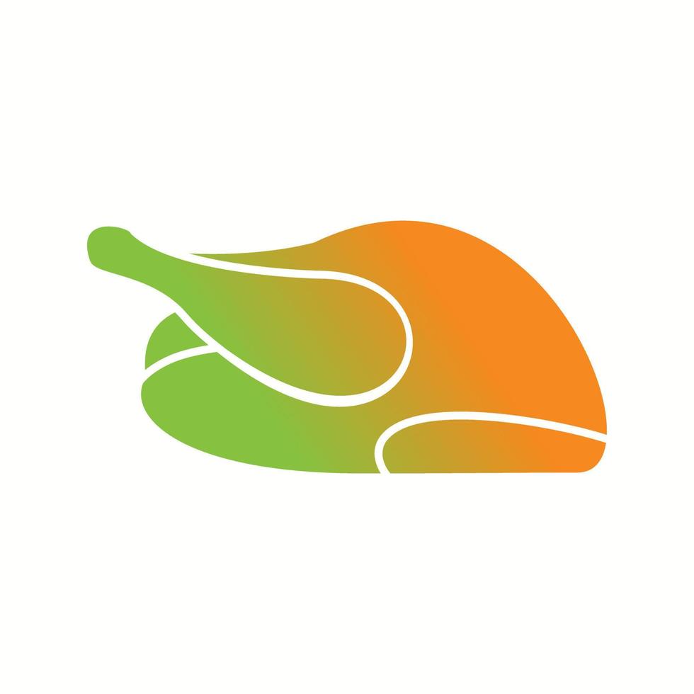 Unique Roasted Chicken Vector Glyph Icon