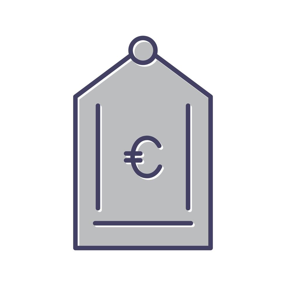 icono de vector de etiqueta euro