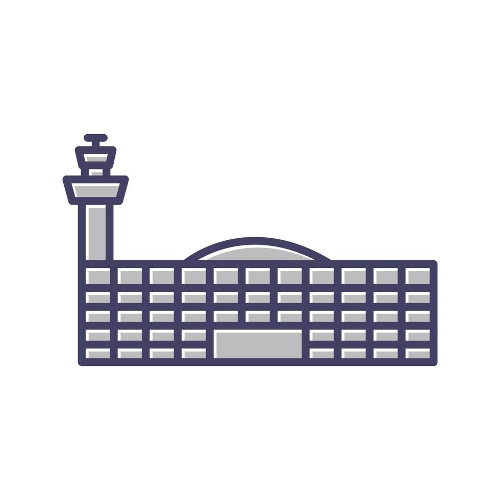 icono de vector de edificio de aeropuerto