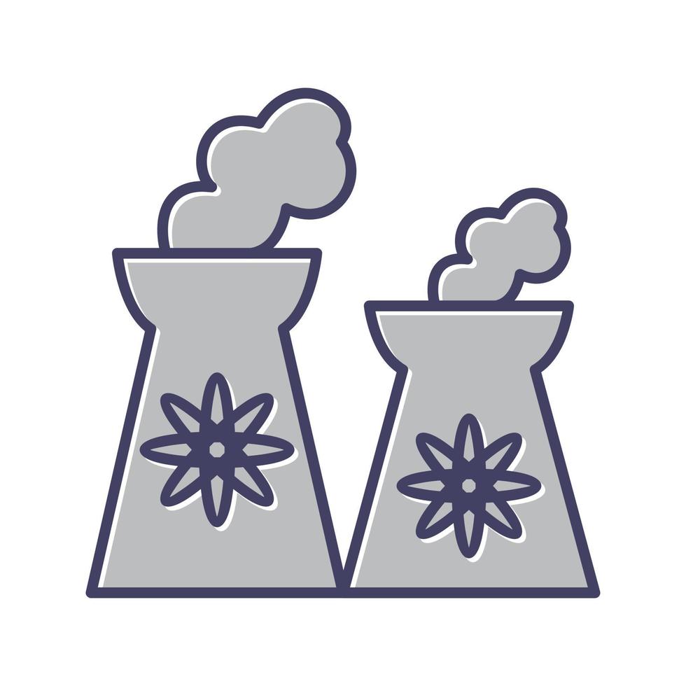 Nuclear Plant Vector Icon