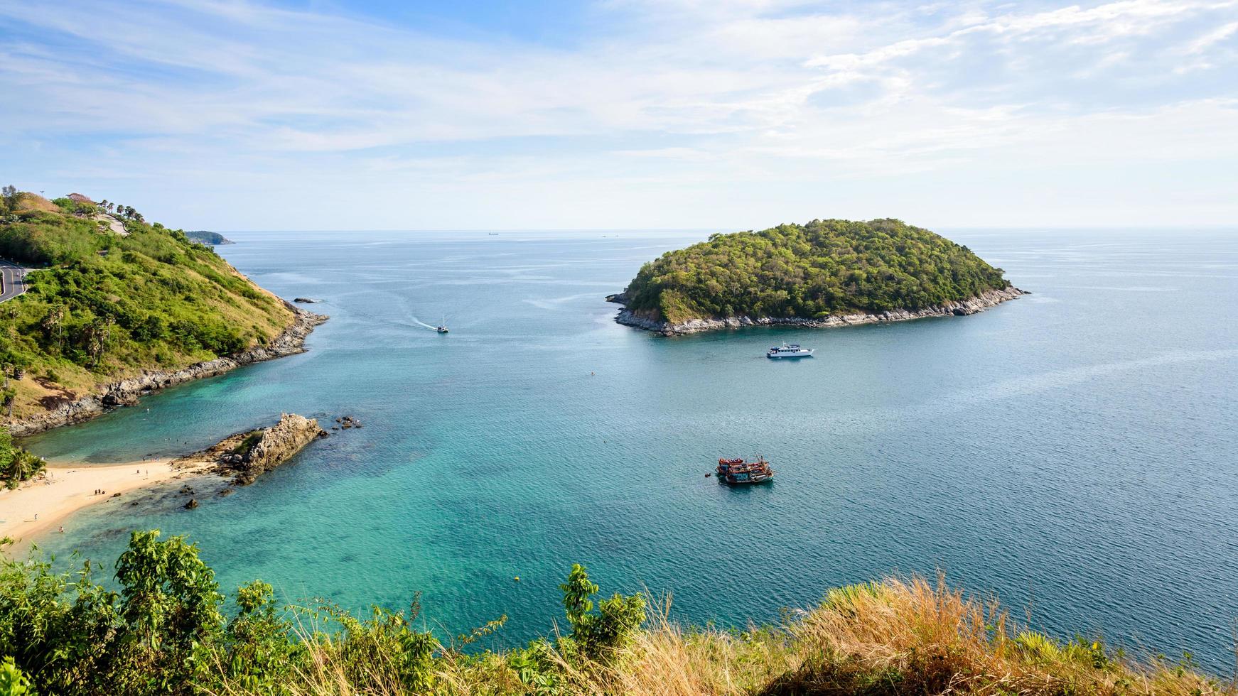 High angle view island and Andaman sea photo