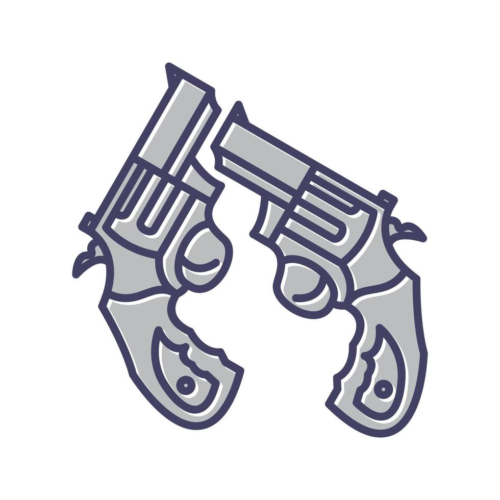 icono de vector de dos armas