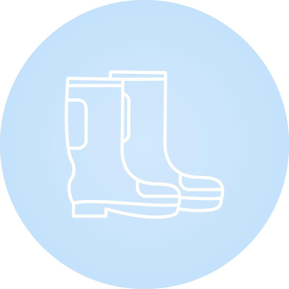 icono de vector de botas de lluvia