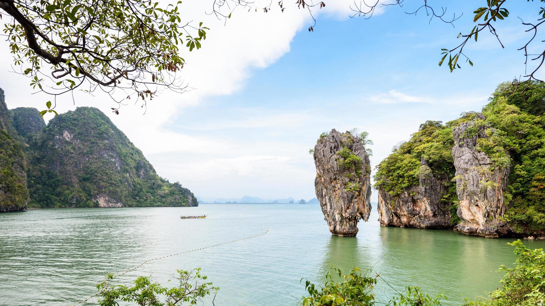 High angle view Khao Tapu or James Bond Island photo