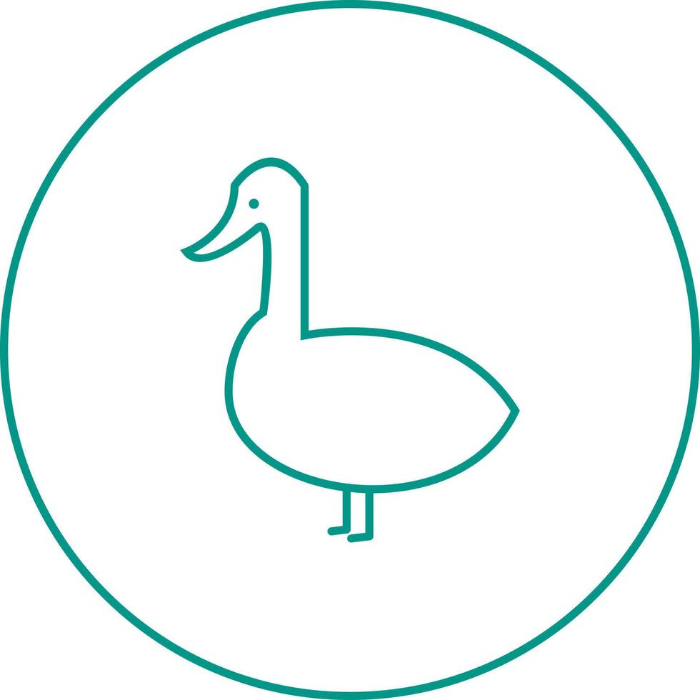icono de línea de vector de pato único