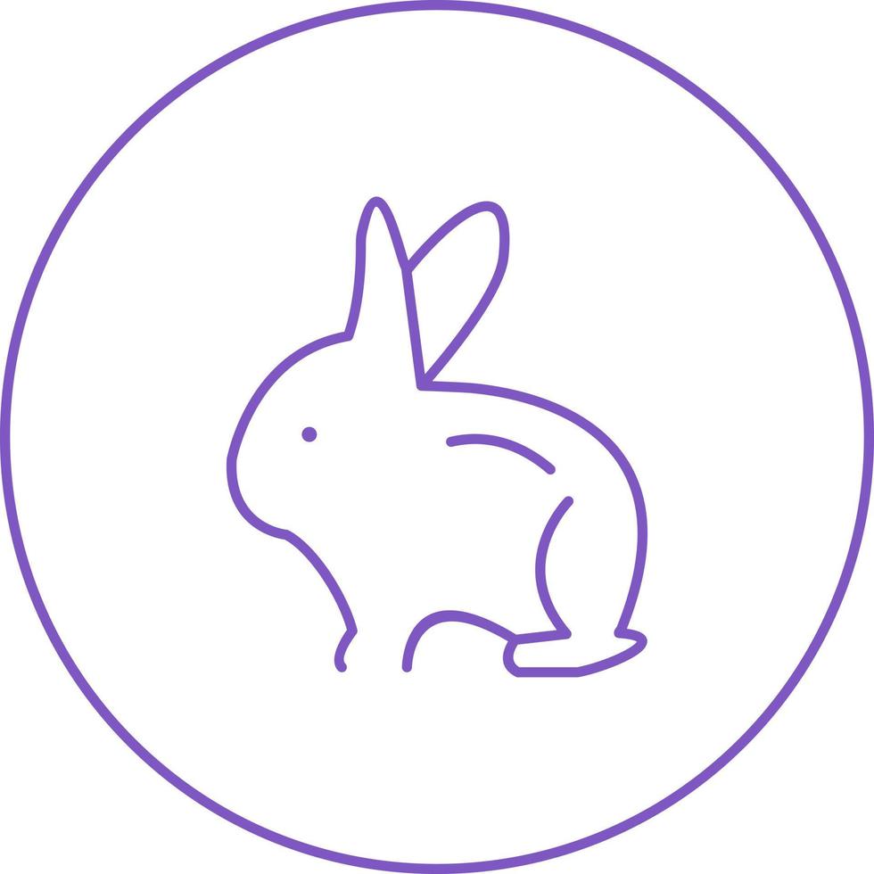 Unique Rabbit Vector Line Icon