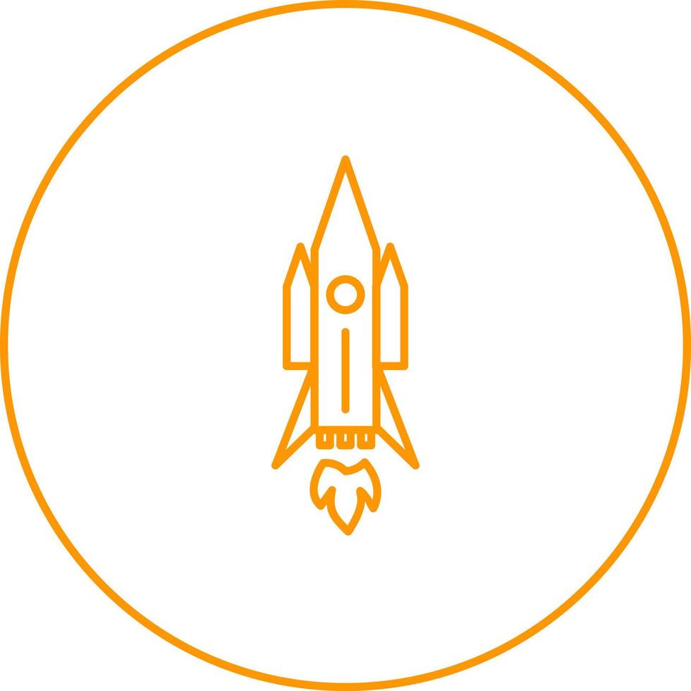 Unique Rocket II Vector Line Icon