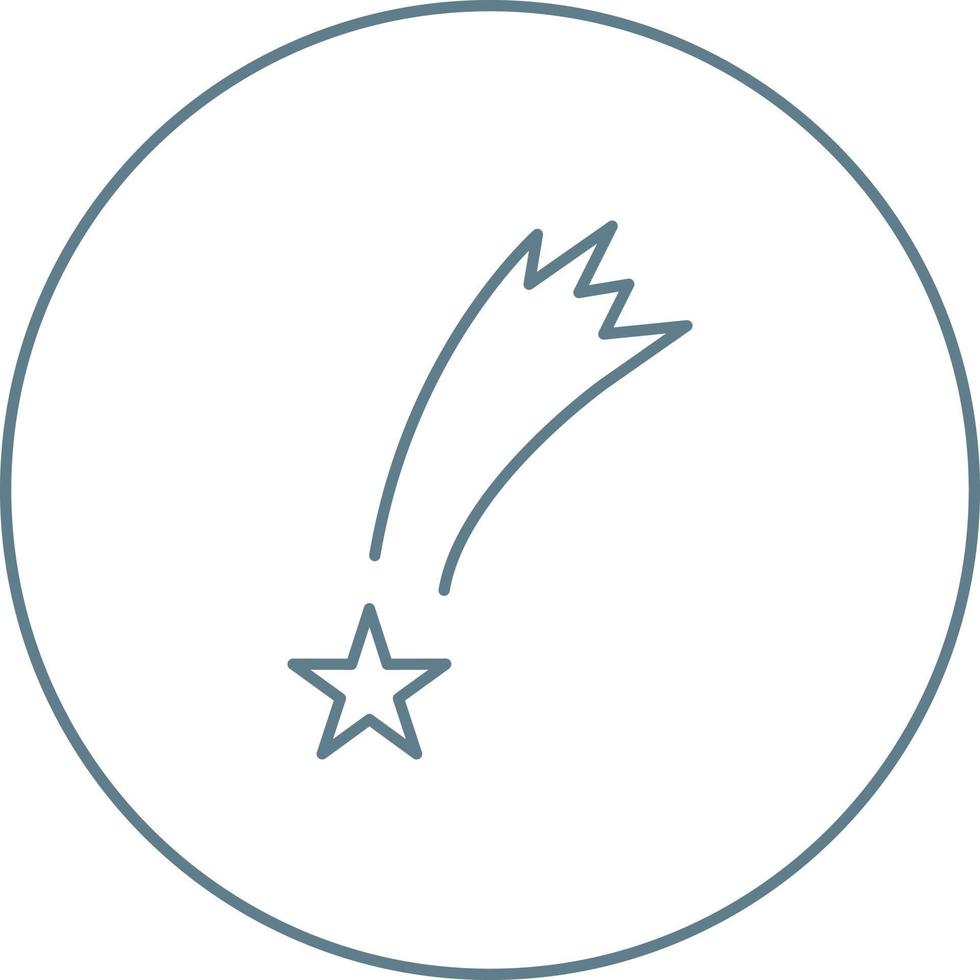 Unique Star Falling Vector Line Icon