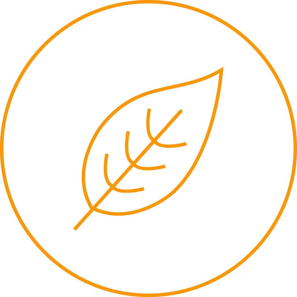 Unique Leaf Vector Line Icon