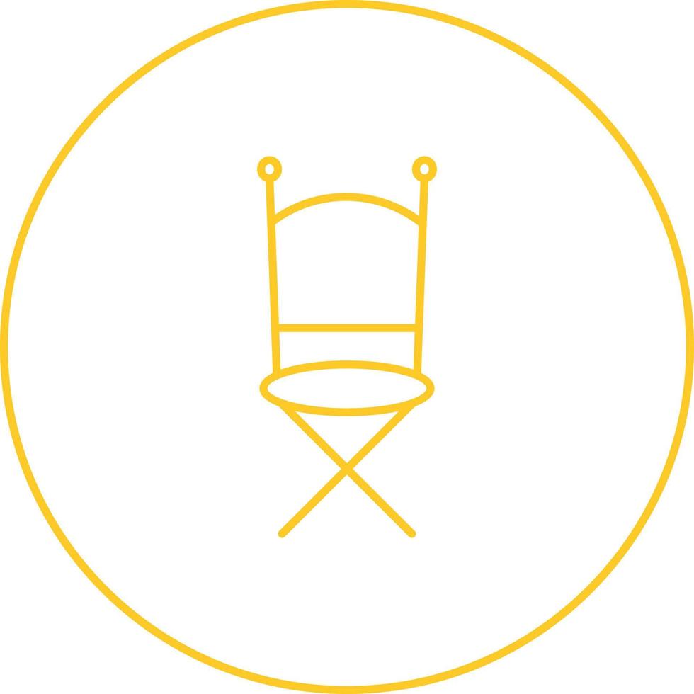 Unique Chair Vector Line Icon