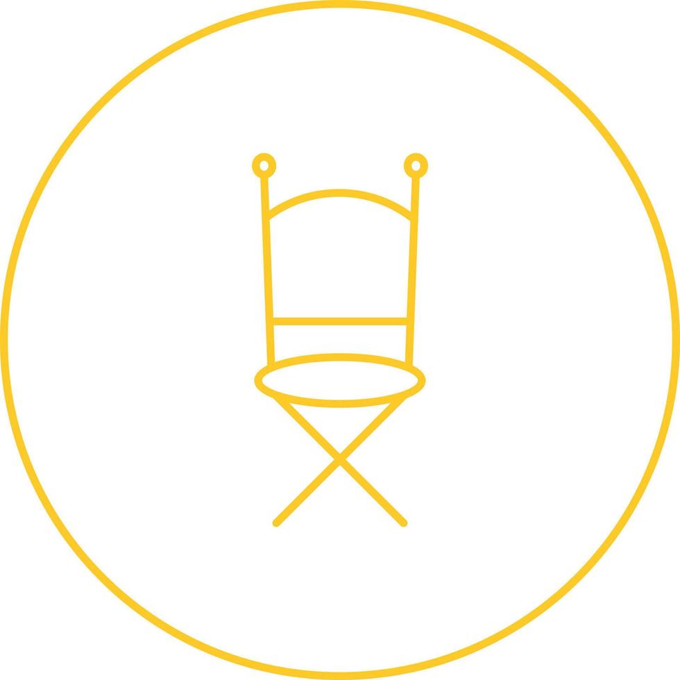 Unique Chair Vector Line Icon