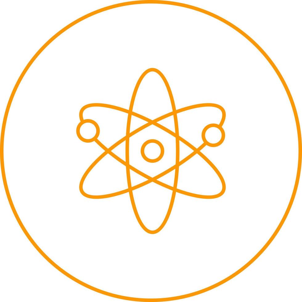 Unique Atomic Structure II Vector Line Icon