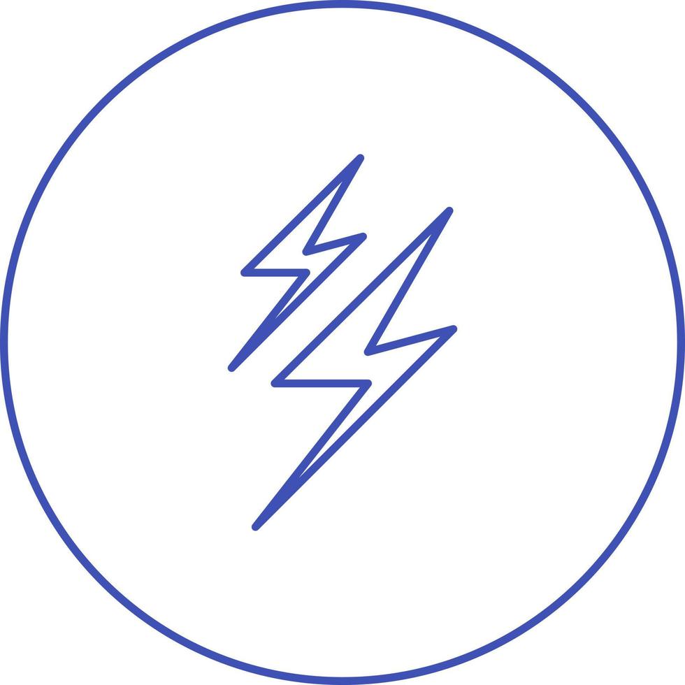 Unique Lightning Vector Line Icon