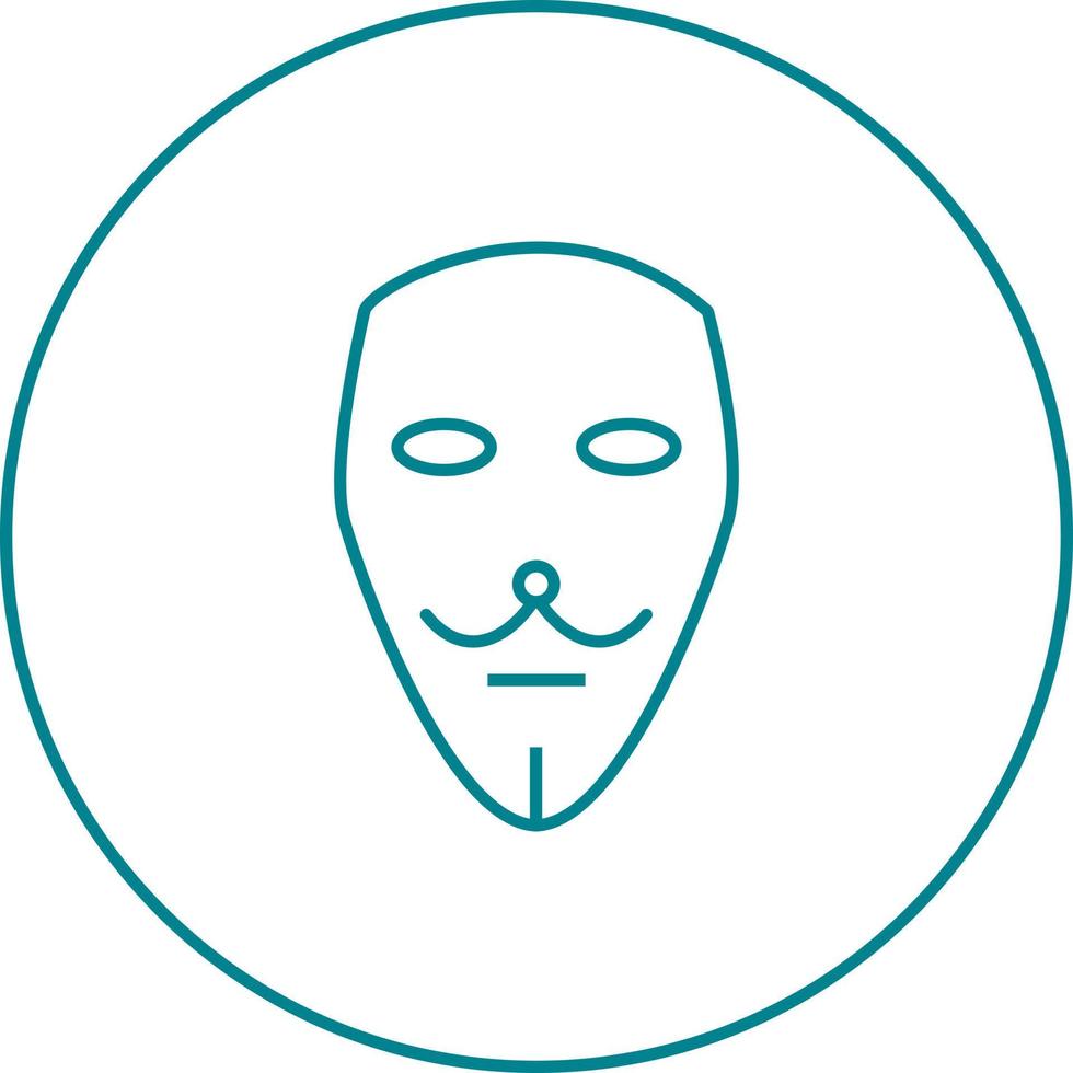 único icono de línea vectorial de dos máscaras vector