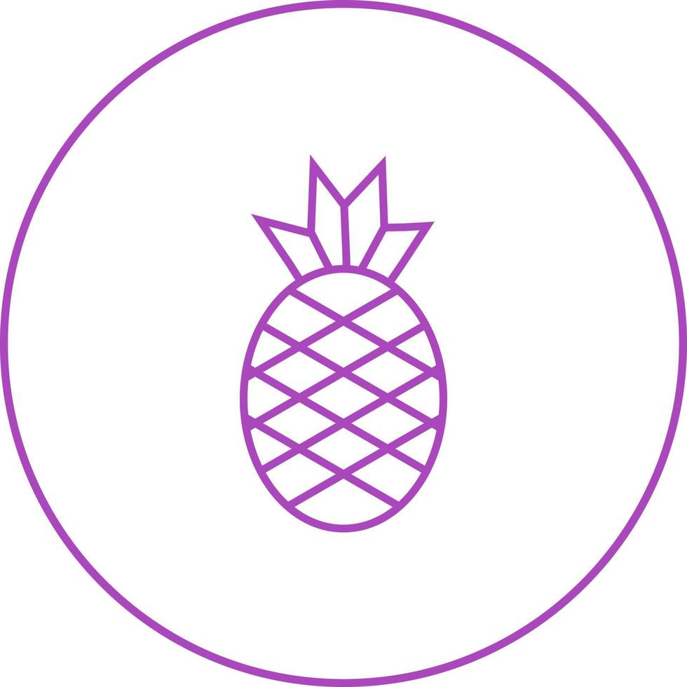 Unique Pineapple Vector Line Icon