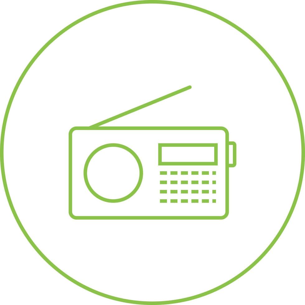 Unique Radio Set Vector Line Icon