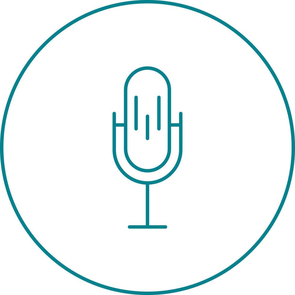 Unique Mic Vector Line Icon