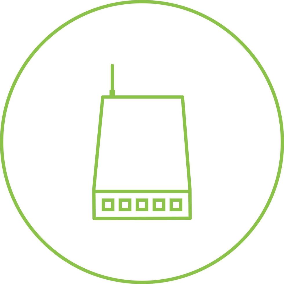 Unique Network Switch Vector Line Icon