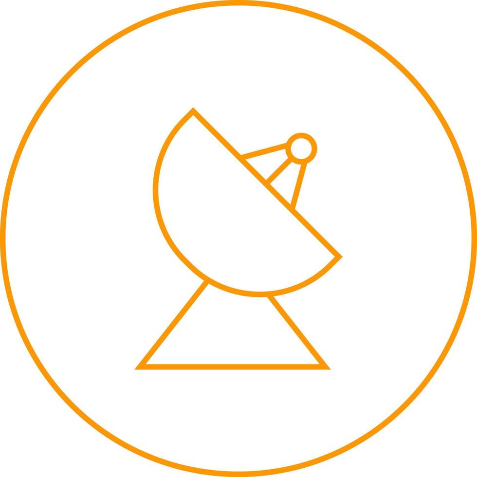 Unique Satellite Dish Vector Line Icon