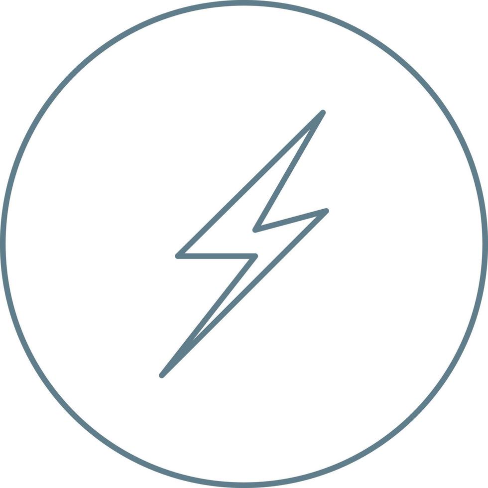 Unique Lightening II Vector Line Icon