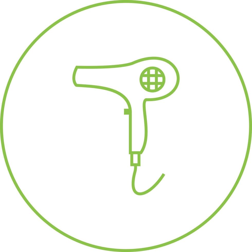 Unique Blow Dryer Line Vector Icon