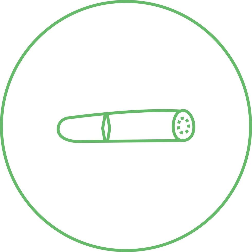 icono de línea de vector de cigarro único