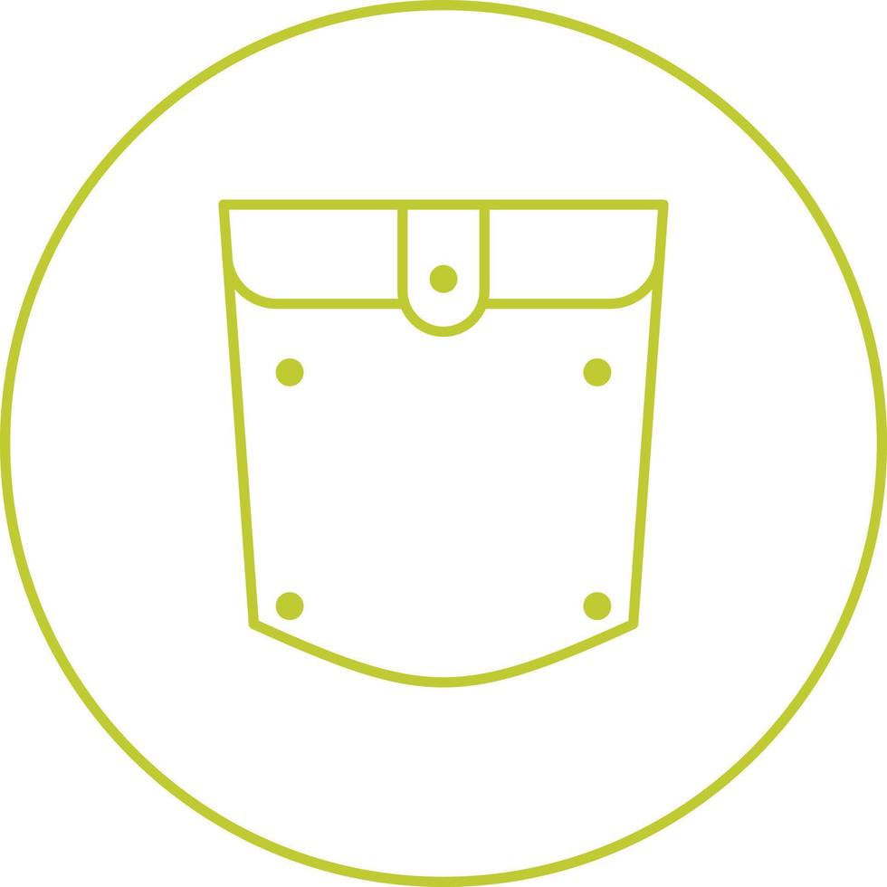 Unique Pocket Square Vector Line Icon