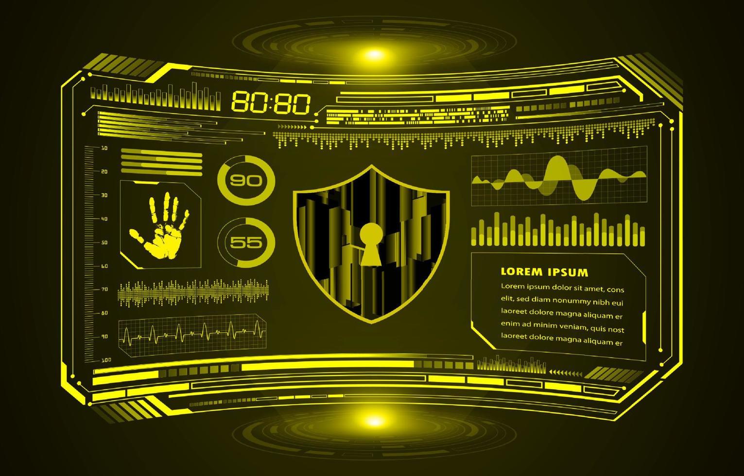 Modern HUD Technology Screen Background vector