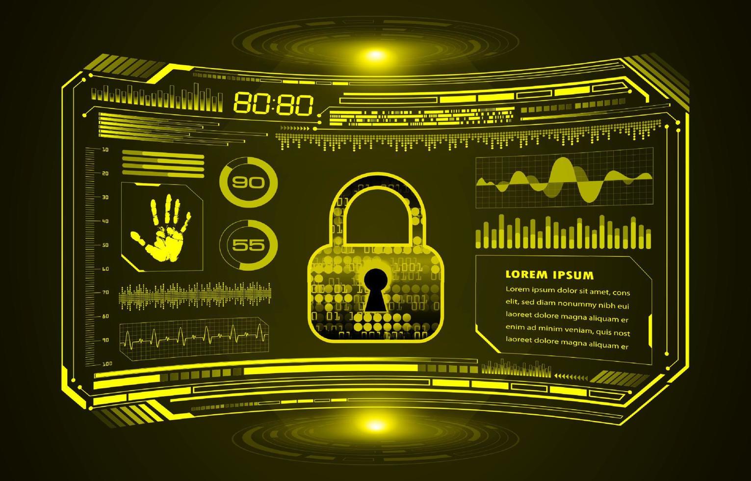 Modern HUD Technology Screen Background vector