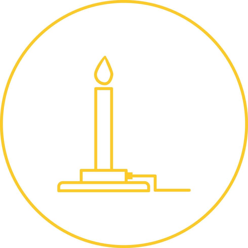 Unique Bunsen Burner Vector Line Icon