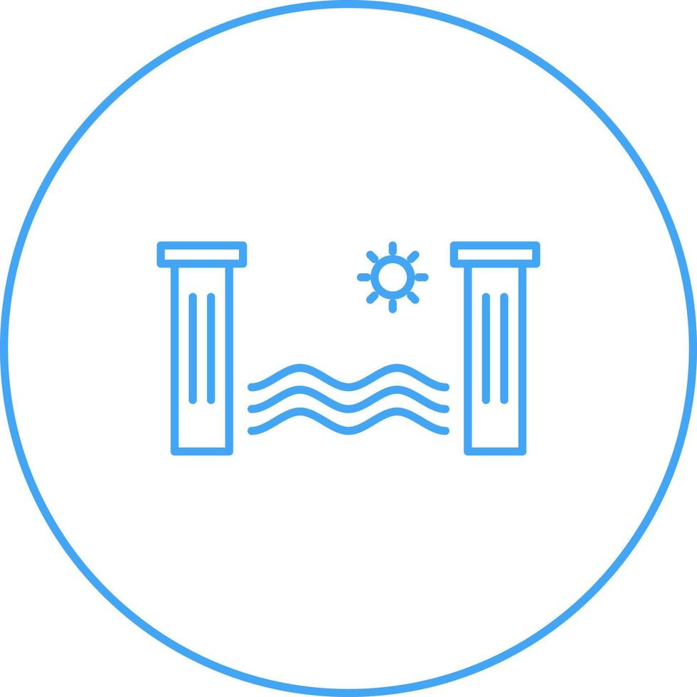 Unique Hydro Power Vector Line Icon