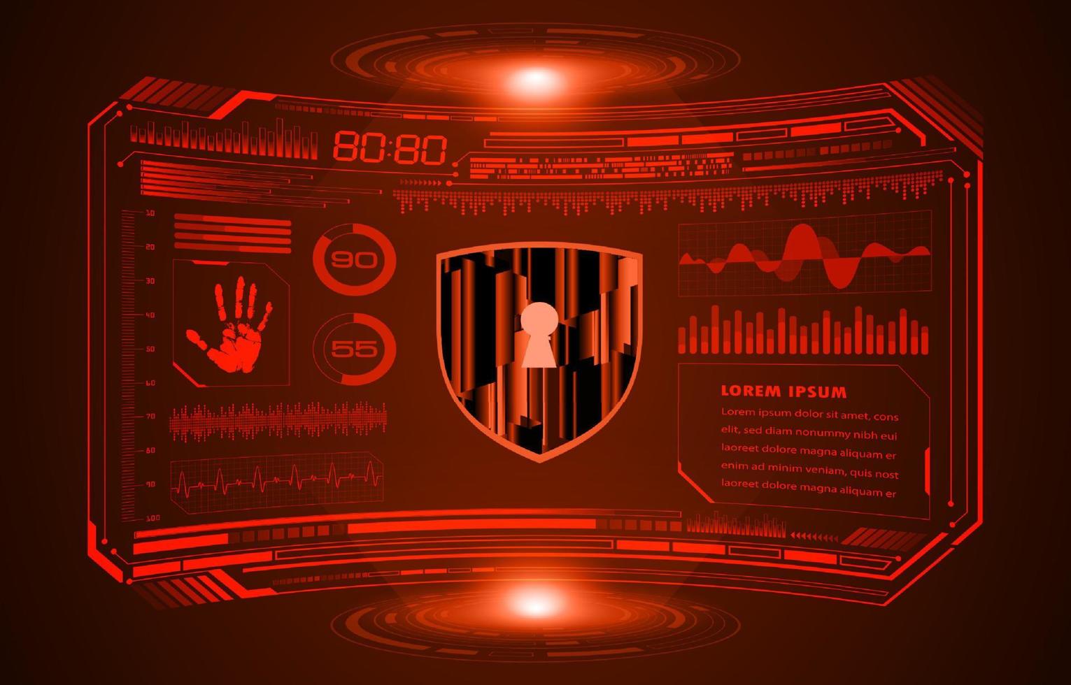 Modern HUD Technology Screen Background vector
