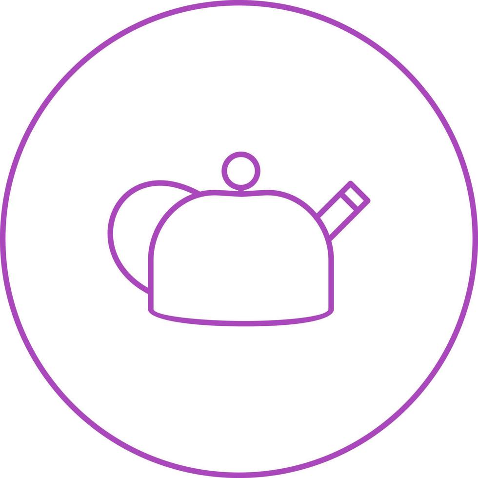 Unique Kettle Vector Line Icon