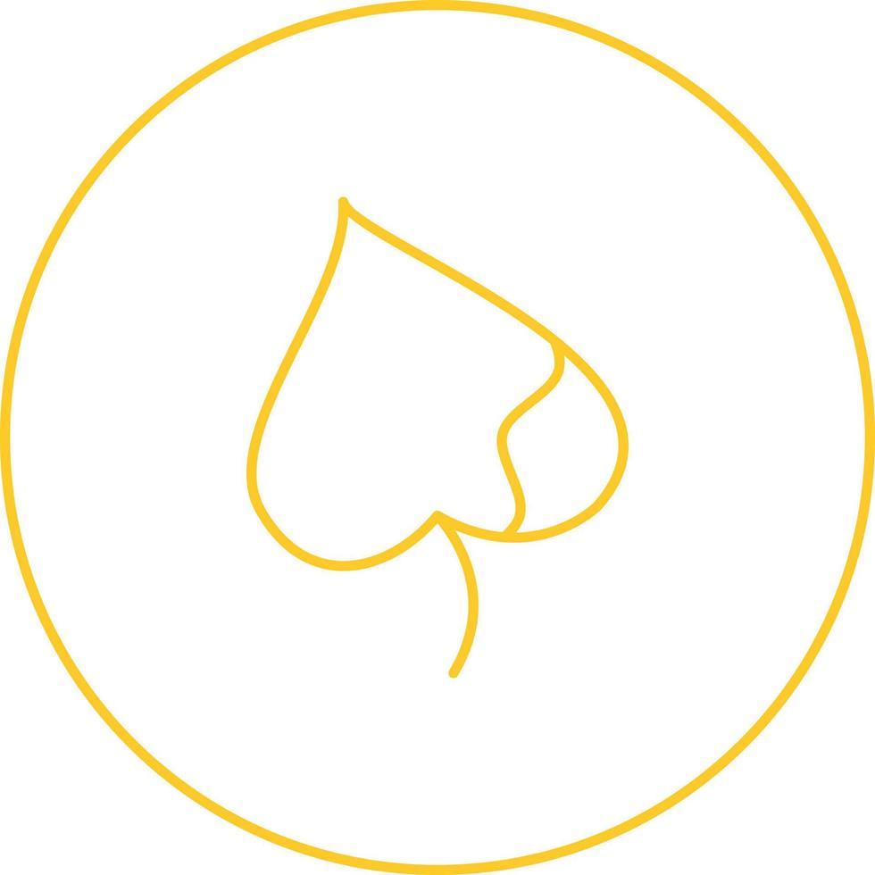 Unique Broken Leaf Vector Line Icon