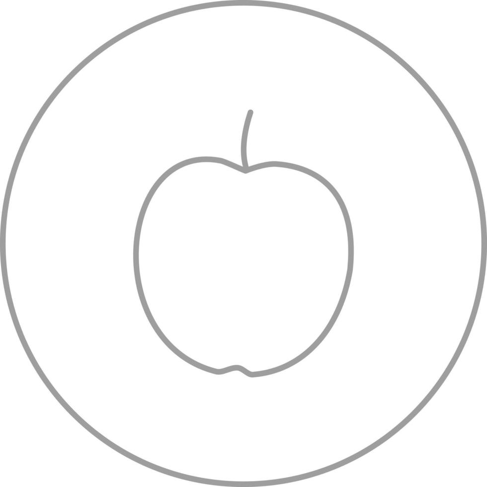 Unique Apple Vector Line Icon