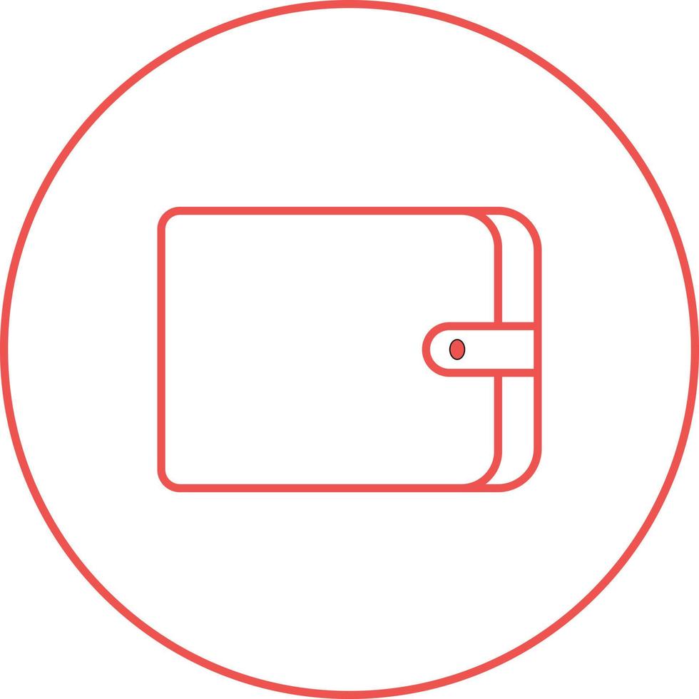 Unique Wallet Vector Line Icon