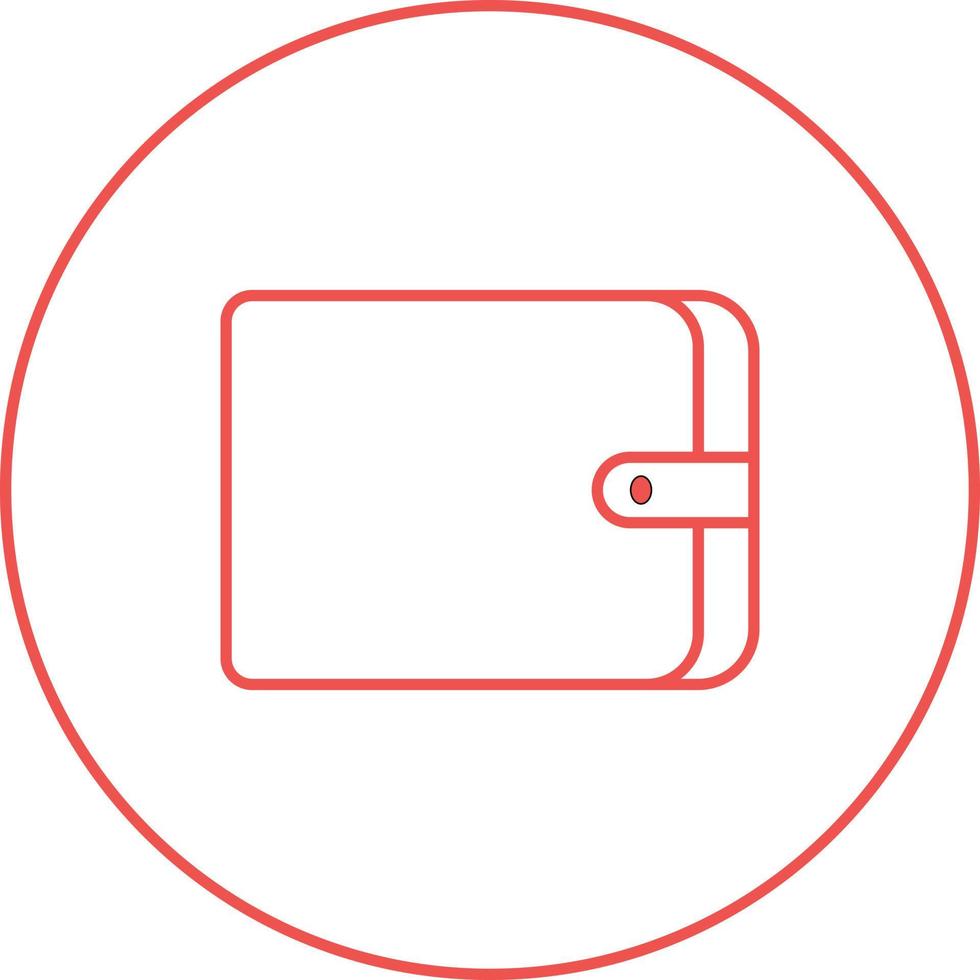 Unique Wallet Vector Line Icon