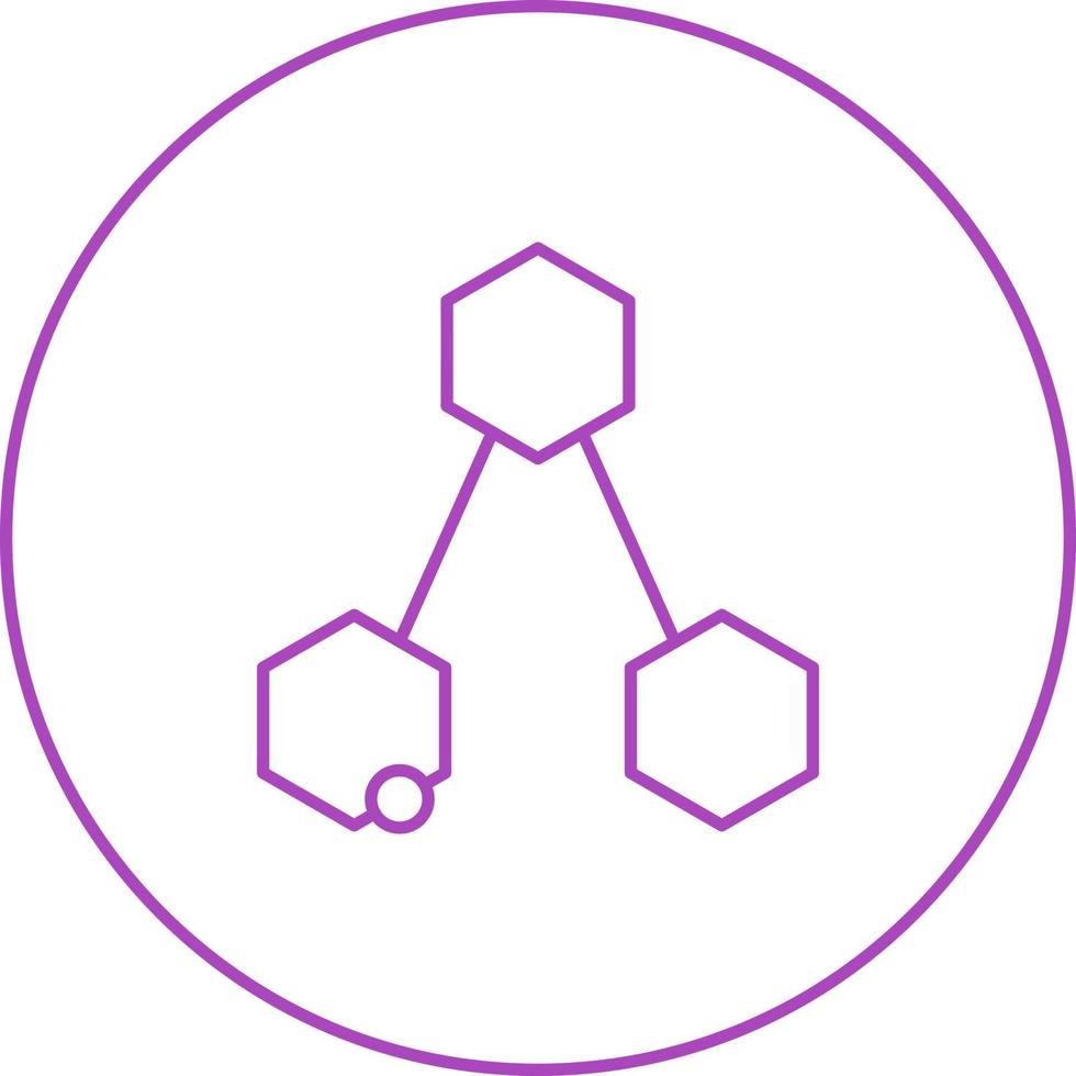 Unique Chemical Structure II Vector Line Icon