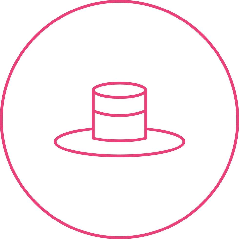 Unique Hat Vector Line Icon