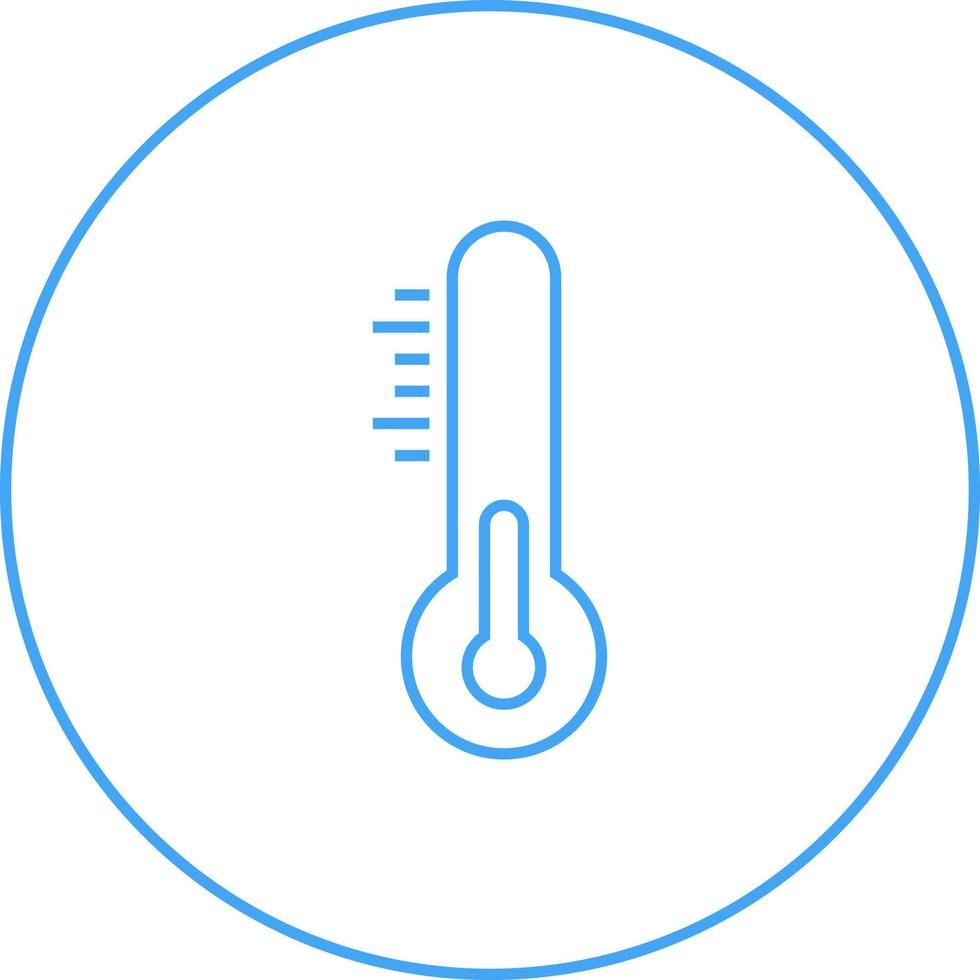 icono de línea de vector de temperatura única