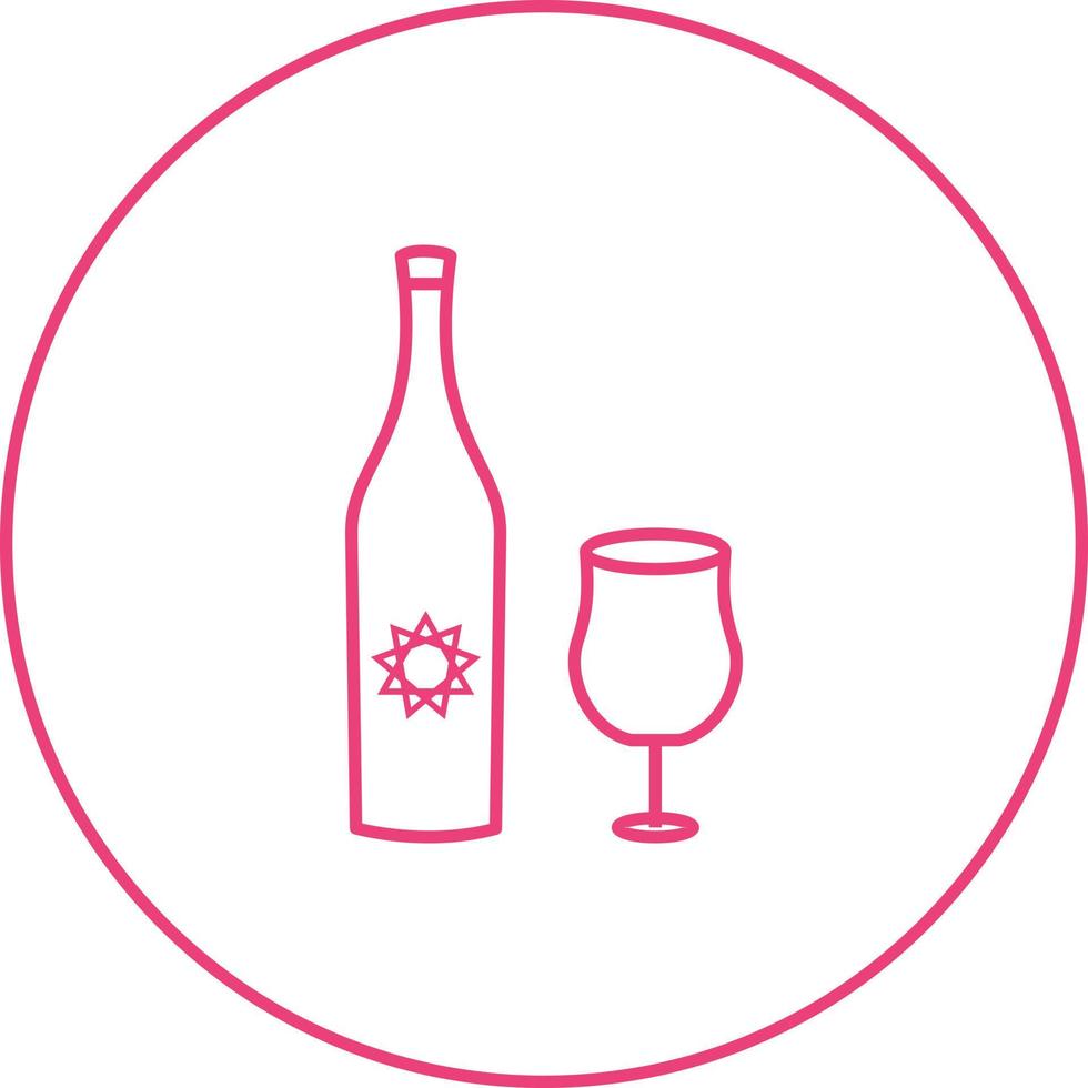 Unique Goblet And Wine Vector Glyph Icon