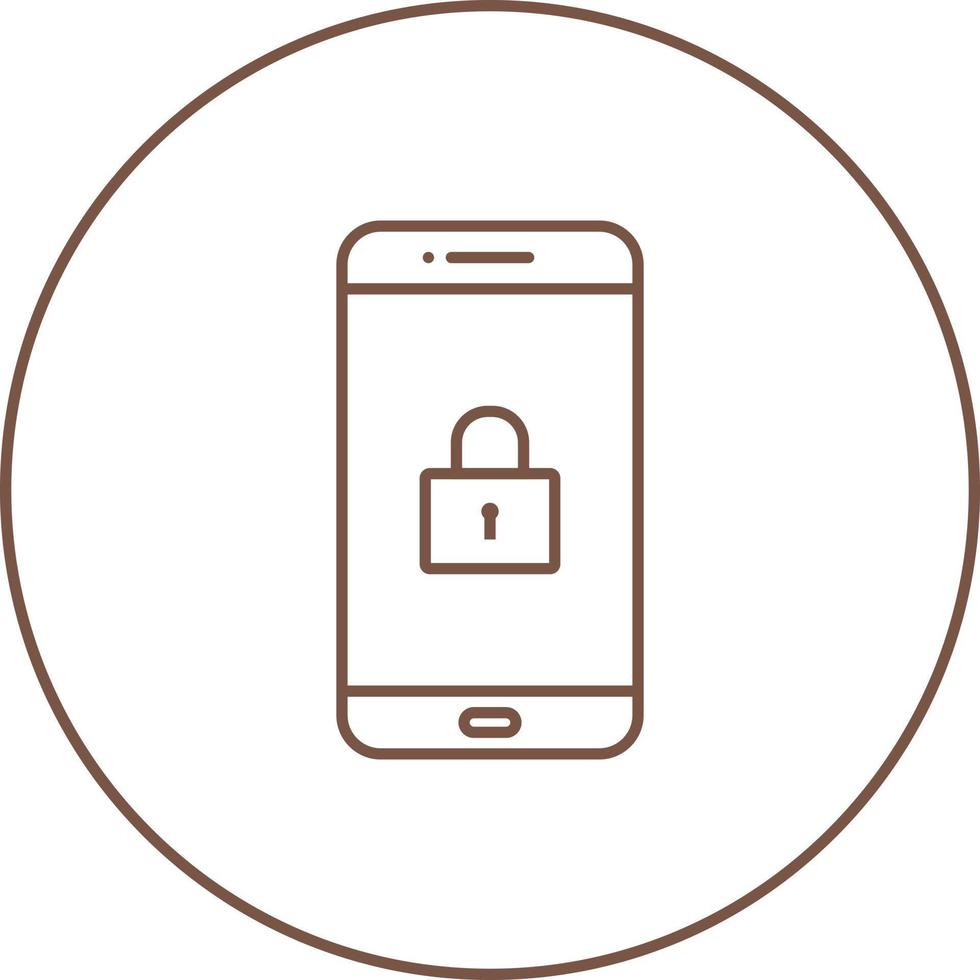 Unique Lock Screen Vector Line Icon