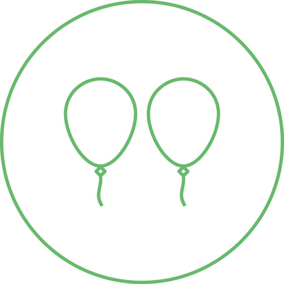 Unique balloons Vector Line Icon
