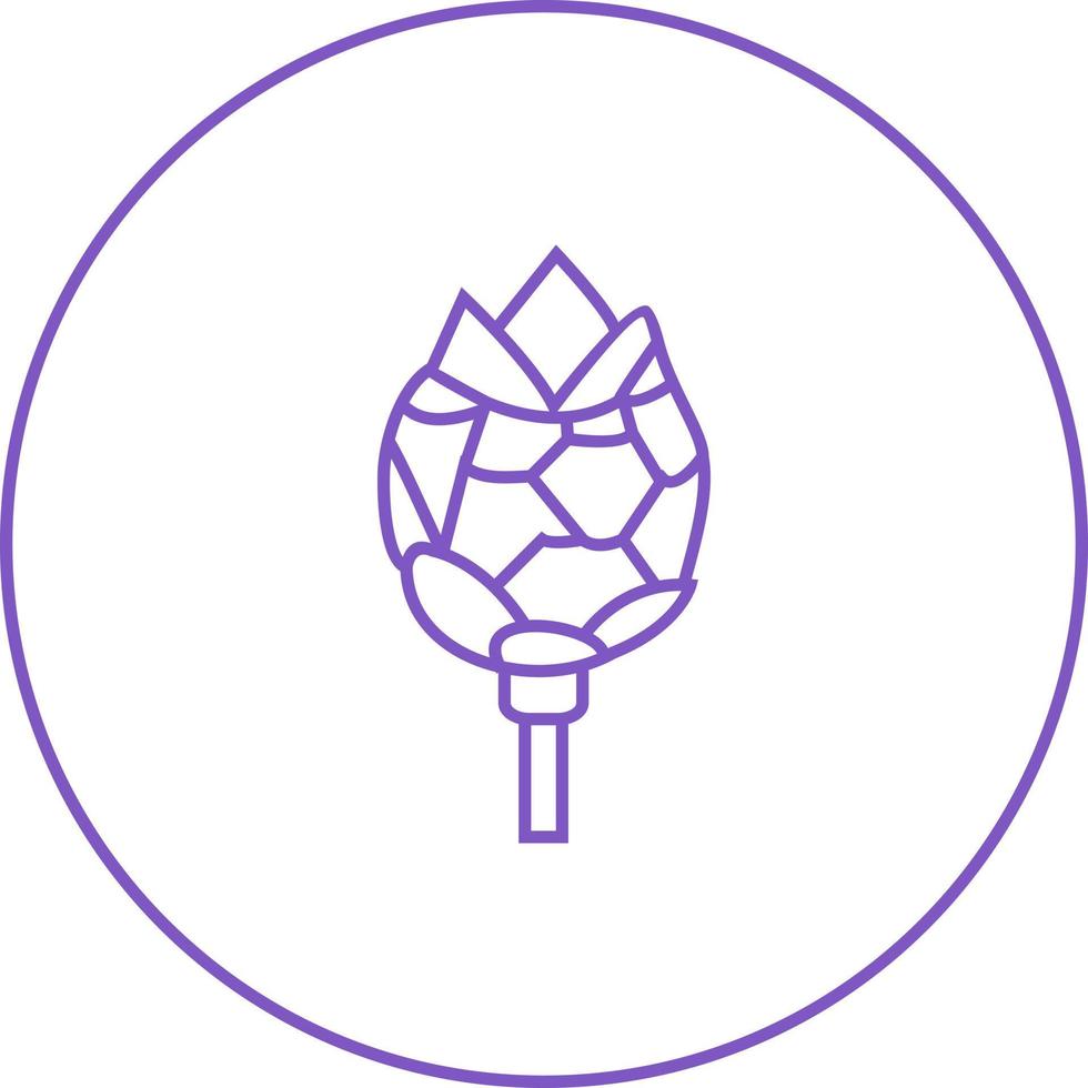 Unique Artichoke Vector Line Icon