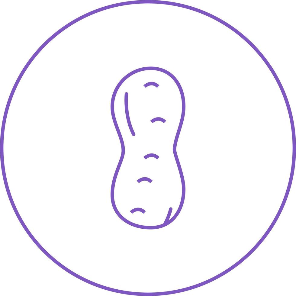 Unique Peanut Vector Line Icon