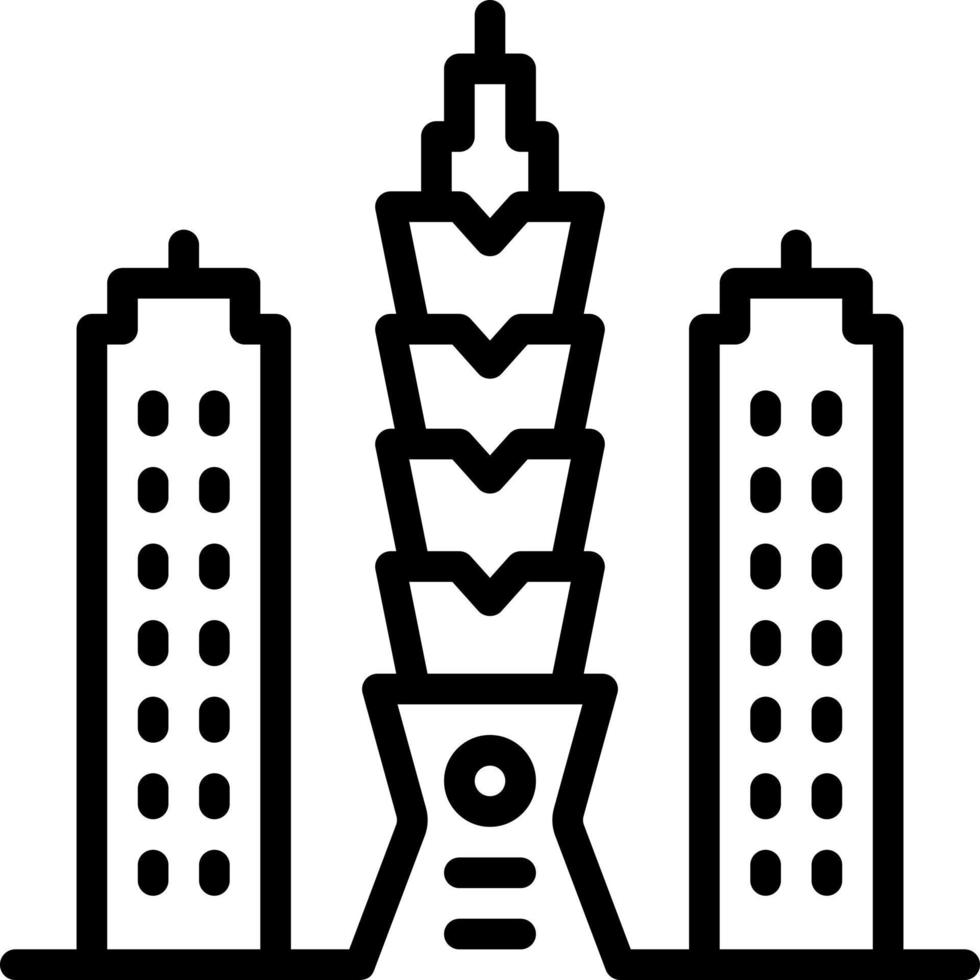 line icon for taiwan vector