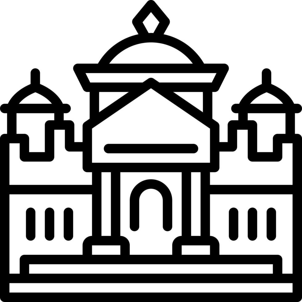 line icon for temple vector