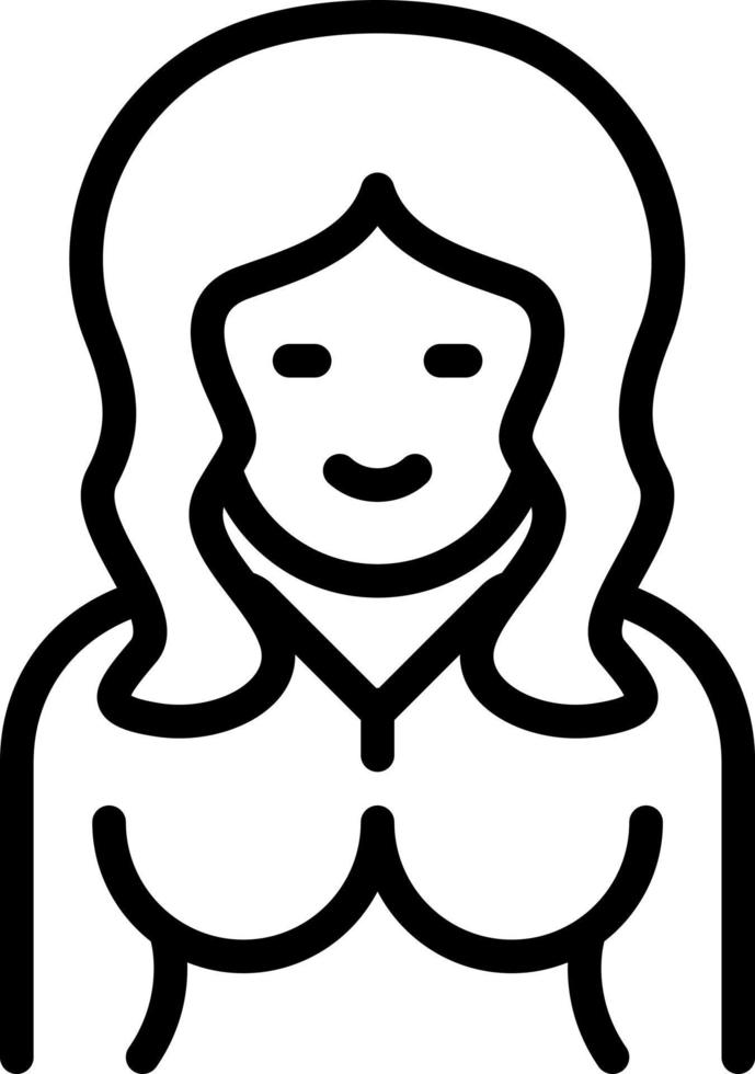 line icon for redhead vector
