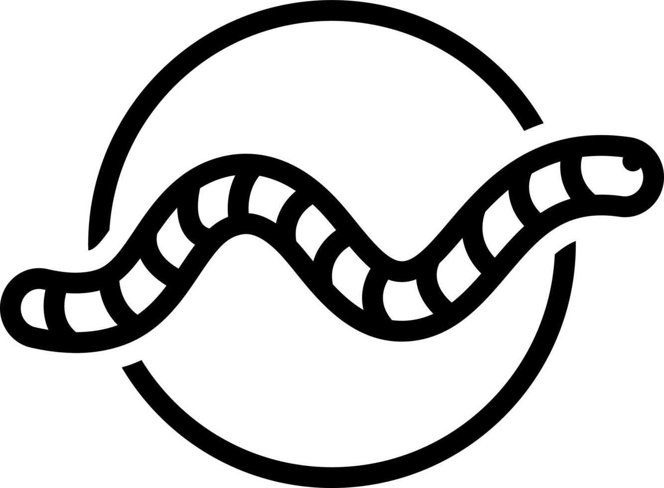 line icon for worm vector